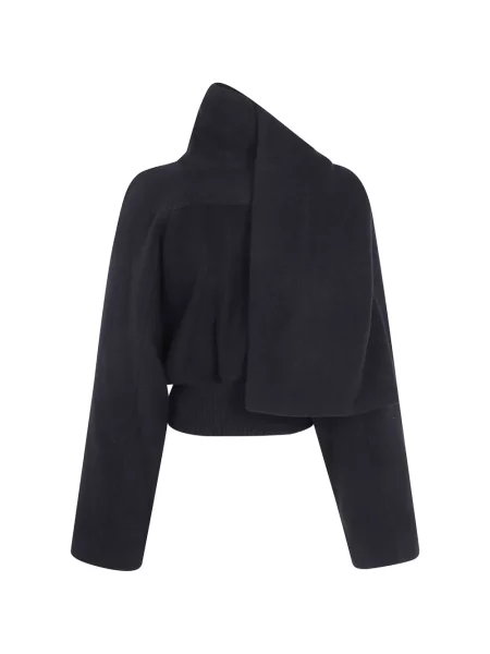Geacă Rick Owens asimetrică negru