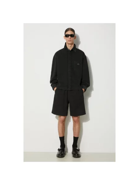 AMBUSH koszula Boxy Fit Longleeve Denim Shirt relaxed z kołnierzykiem klasycznym czarny