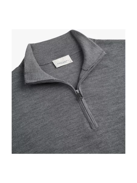 Sweter z golfem Profuomo szary