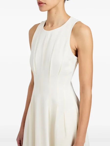 Rochie midi Proenza Schouler White Label fără mâneci plisată până la genunchi alb