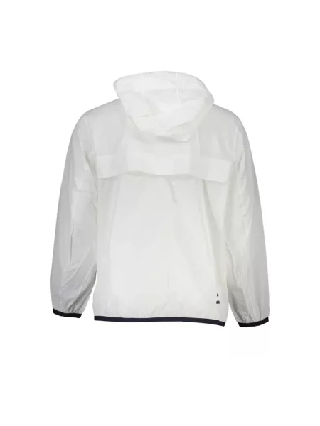 Kurtka jeansowa Tommy Hilfiger z kapturem elegancka biała