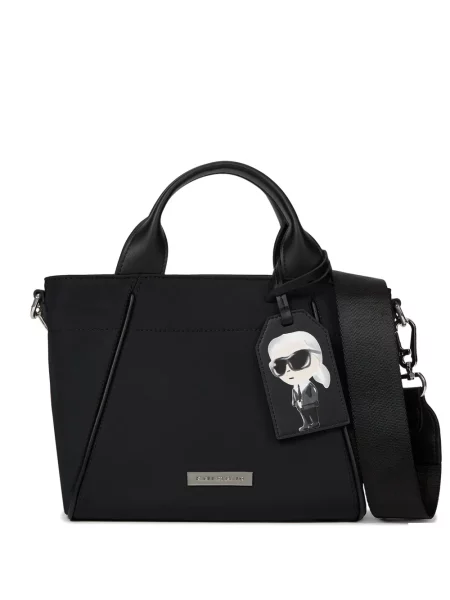 Geantă shopper Karl Lagerfeld din canvas negru