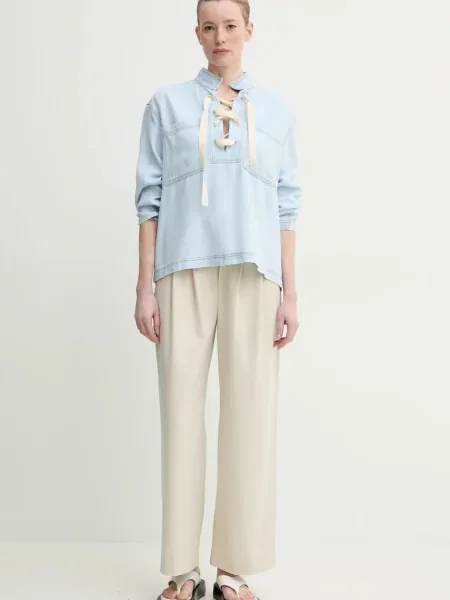 Джинсова блузка MUNTHE FUXALIMA однотонна