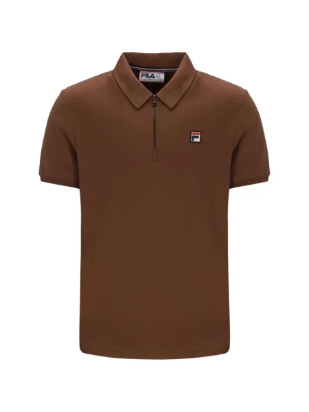 Tricou polo Fila cu autograf maro
