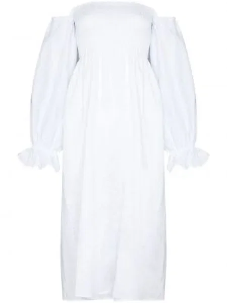 Rochie midi Sleeper de in alb
