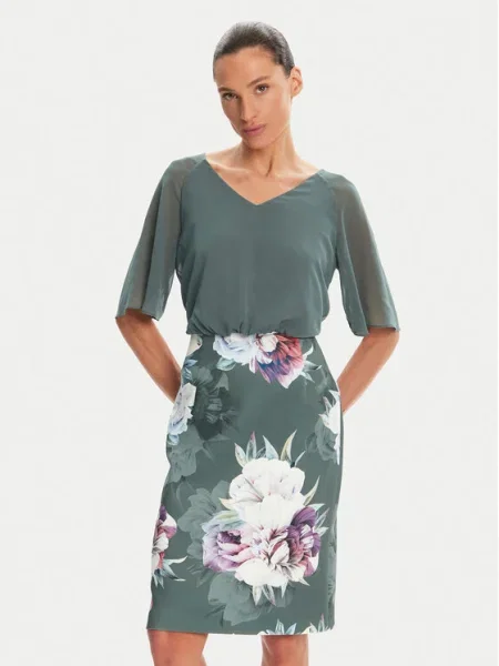 Swing Rochie cocktail verde