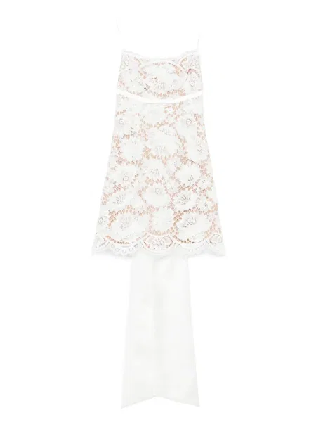 Rochie Self-portrait din dantelă de costum alb