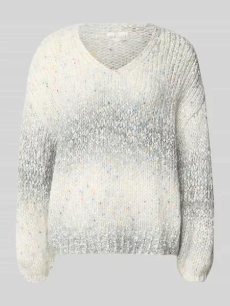 Sweter z dzianiny z efektowną przędzą o kroju regular fit Apricot