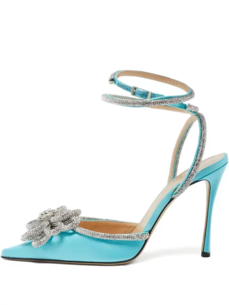 Pantofi cu toc Mach & Mach de cristal albastru
