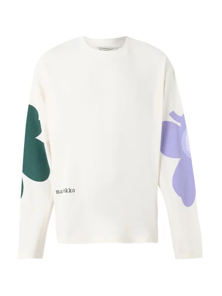 Marimekko Tricou UNIKKO verde închis / mov deschis / alb murdar bej