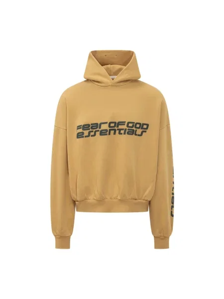 Bluza z kapturem Fear Of God o skróconej długości żółta