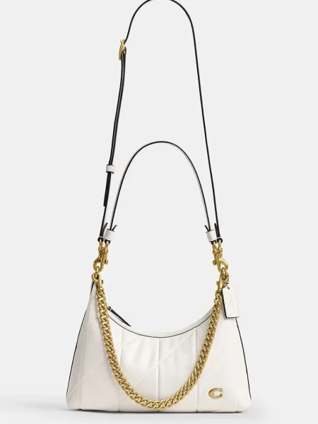 Coach geantă crossbody pentru femei din piele Soft Quilted Juliet Shoulder Bag 25 alb