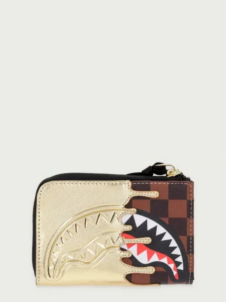Sprayground portofel cu imitație de piele SHARKS IN PARIS maro