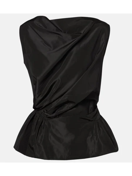 Tafta top Simone Rocha drapowany czarny