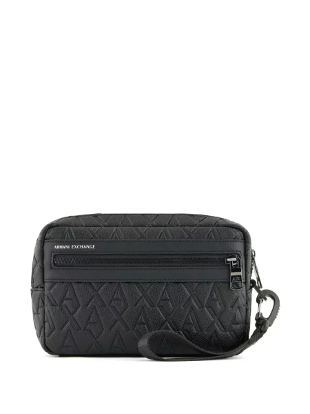 Geantă Armani Exchange cu autograf negru