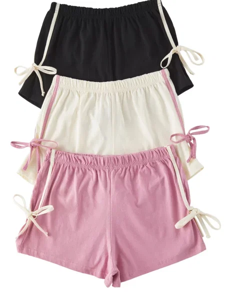 Trendyol Pantaloni de pijama roz / negru alb