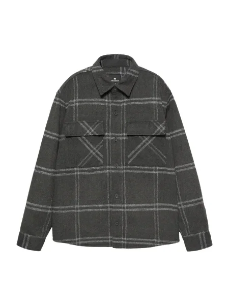 Pull&Bear Geacă de primăvară-toamnă negru alb