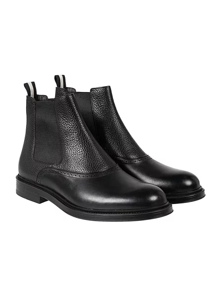 Buty do kostki Bally skórzane czarne