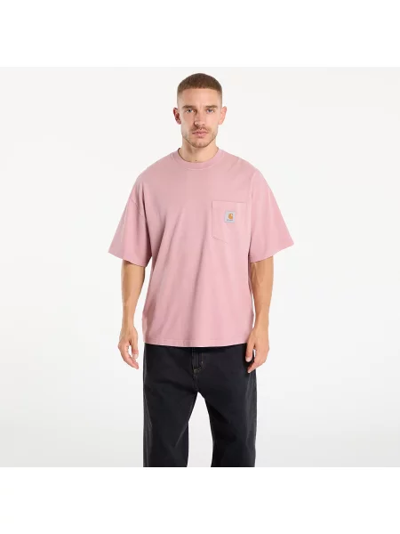 Тениска Carhartt WIP S/S Hudson Pocket T-Shirt Daphne Chalk Wash XS