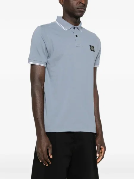 Polo Stone Island cu strasuri albastru