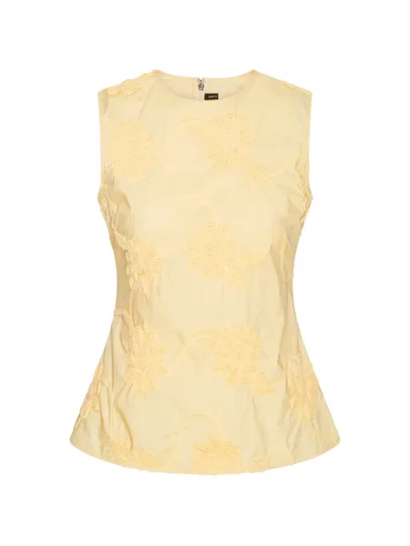 Top Rotate Birger Christensen fără mâneci cu model floral galben