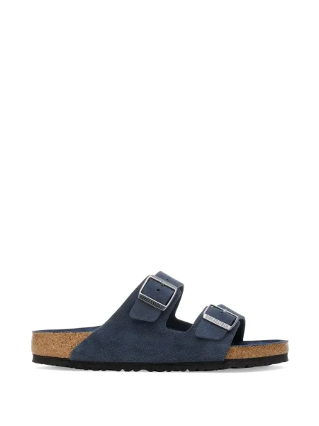 Sandale Birkenstock din piele de căprioară albastru