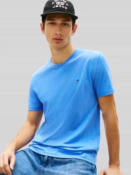 Krój slim fit t-shirt model TJM XSLIM JASPE HTR TEE E' Tommy Jeans