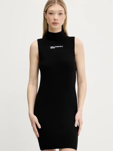 Karl Lagerfeld Jeans rochie mini mulata negru