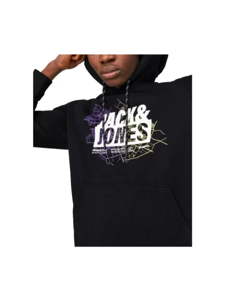 Bluza z kapturem Jack & Jones czarna