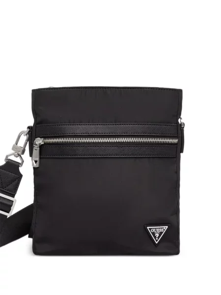 Geantă crossbody Guess cu autograf negru
