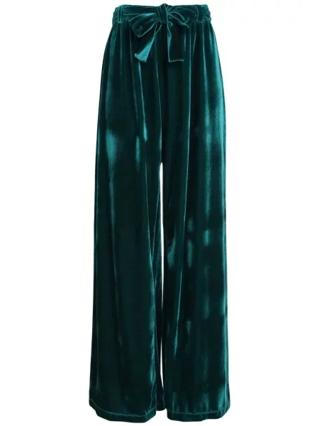 Pantaloni Amir Slama de catifea verde