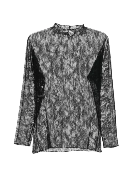 Top Carine Gilson din dantelă negru