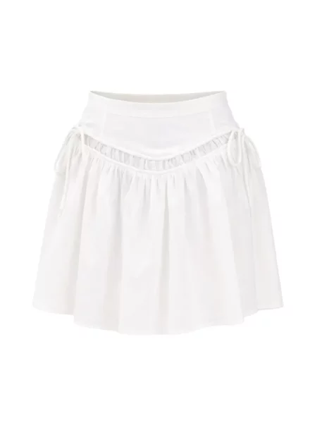 Spódnica mini Pinko z wysoką talią biała