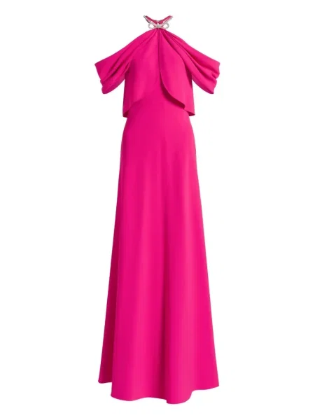 Rochie maxi Alberta Ferretti drapată de costum roz