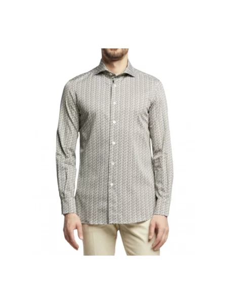 Koszula Emporio Armani casual beżowa