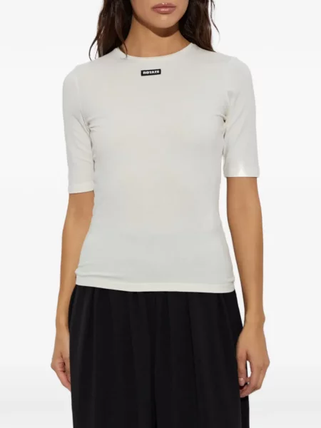 Scurt tricou Rotate Birger Christensen alb