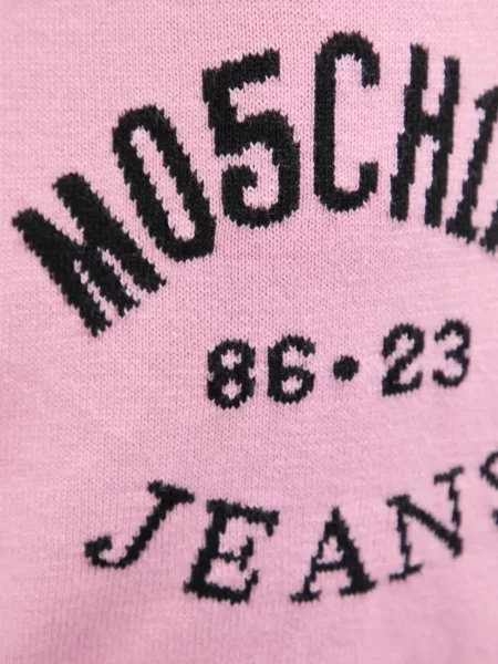Дънкови шорти Moschino Jeans с автограф розово