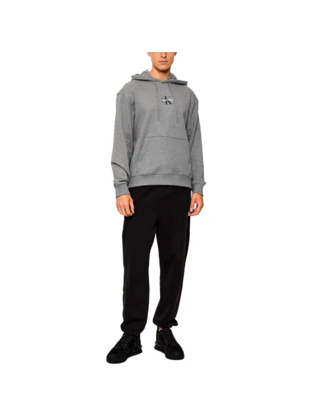 Geacă de blugi Calvin Klein Jeans din material terry gri