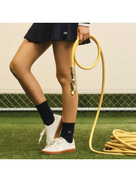 Lacoste Skórzane Sneakersy Baseshot Pro beżowy