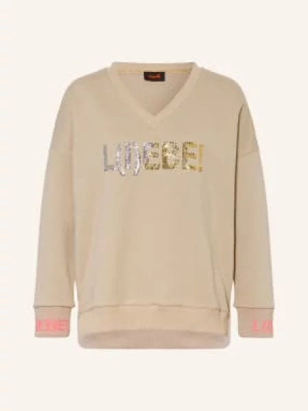 Miss Goodlife Bluza Z Cekinami beige beżowa