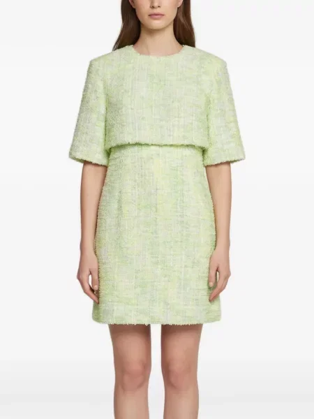 Rochie mini Sandro din tweed verde