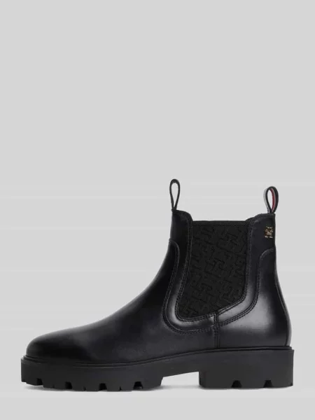 Buty chelsea ze skóry Tommy Hilfiger czarne
