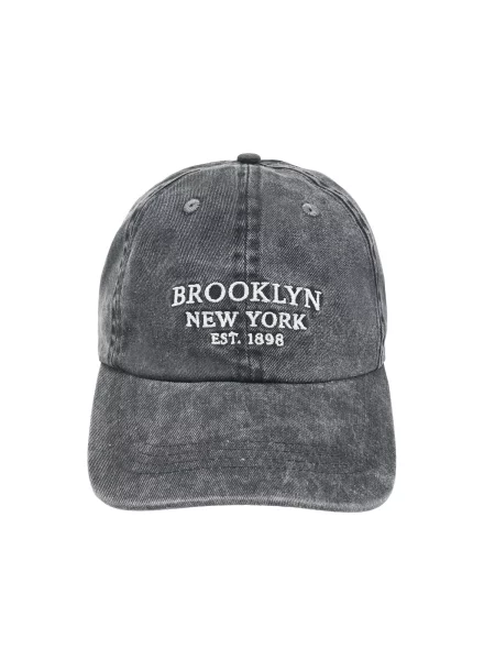 Pull&Bear Kšiltovka BROOKLING tmavě šedá bílá