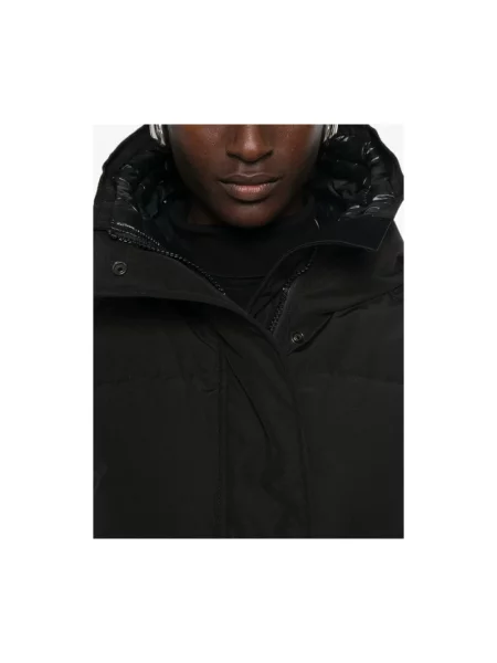 Lniana kurtka puchowa Canada Goose czarna
