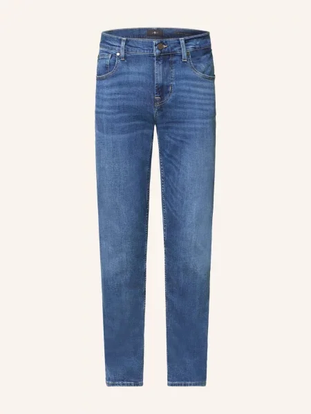 7 For All Mankind Džíny Slimmy Tapered Extra Slim Fit mid blue modré