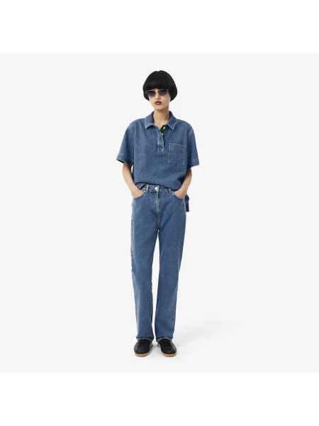 Lacoste джинси Straight Cut блакитні