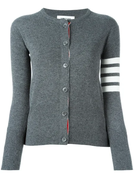 Cardigan Thom Browne cu dungi gri