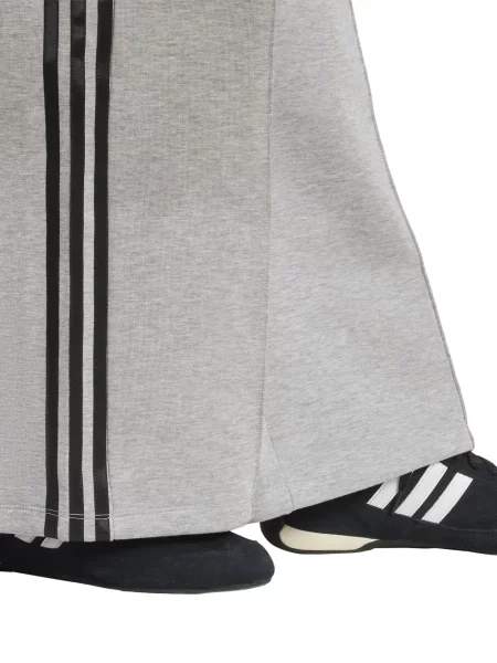 Spodnie Adidas z siateczką na platformie w paski szare