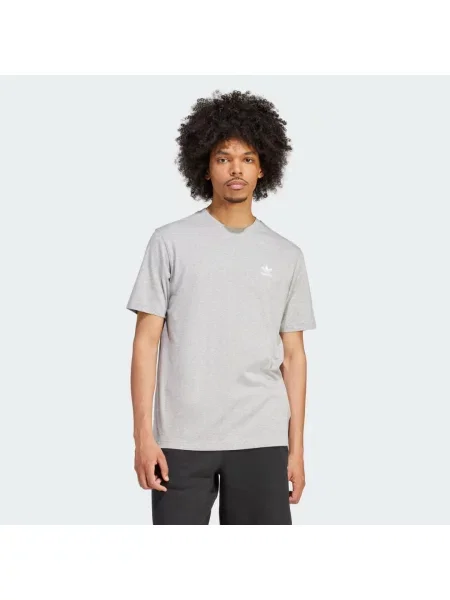 T-shirt z wyhaftowanym logo model ‘ESSENTIAL’ Adidas Originals szara