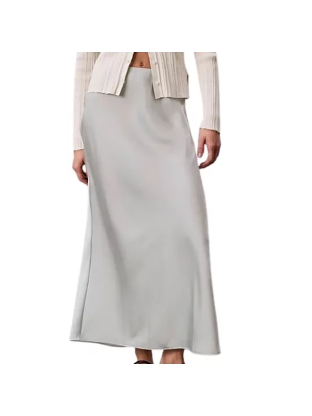 Satynowa spódnica maxi Calvin Klein w kształcie litery A zielona